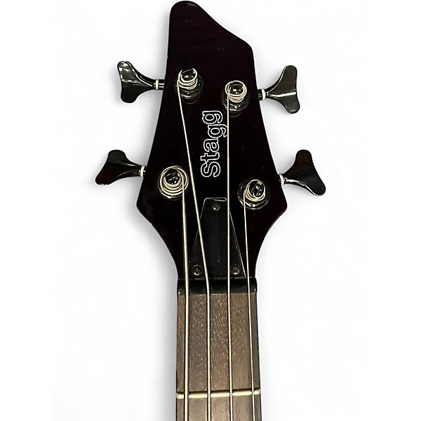 Used Stagg bc300  Purple Electric Bass Guitar