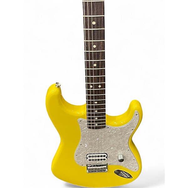 Used Fender Tom Delonge Signature Stratocaster Graffiti Yellow Solid Body Electric Guitar