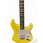 Used Fender Tom Delonge Signature Stratocaster Graffiti Yellow Solid Body Electric Guitar