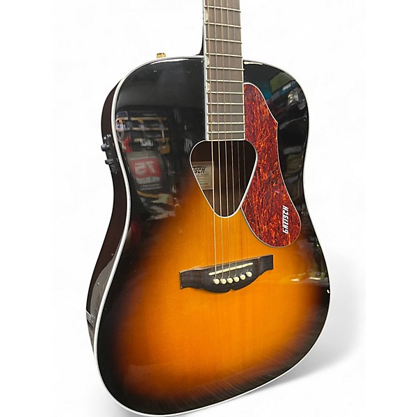 Used Gretsch Guitars G5024E Rancher Sunburst Acoustic Electric Guitar