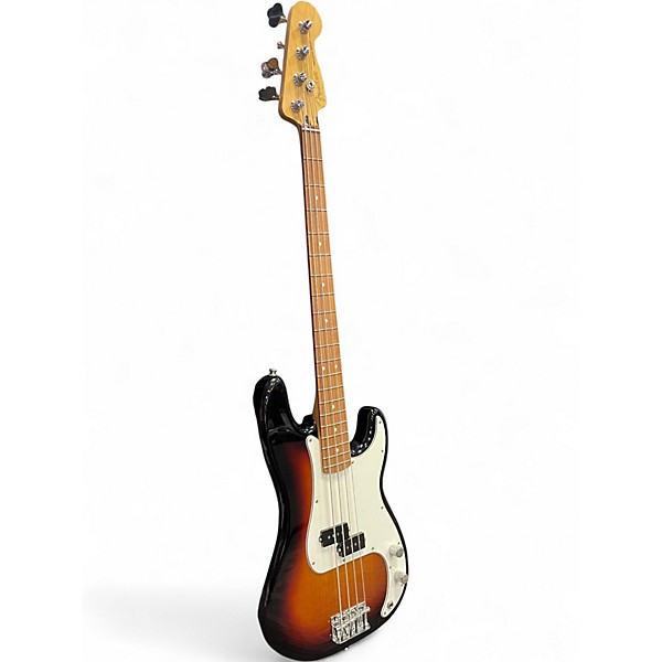 Used Fender Player Precision Bass 3 Tone Sunburst Electric Bass Guitar