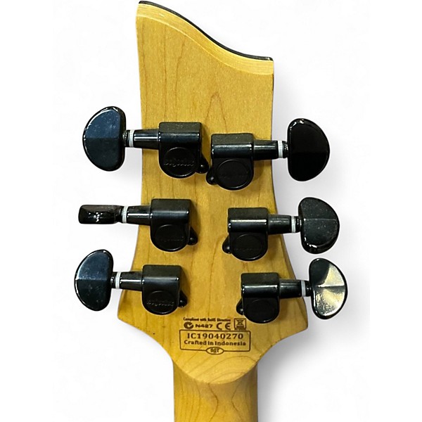 Used Schecter Guitar Research C-6 ELITE MAGENTA Solid Body Electric Guitar