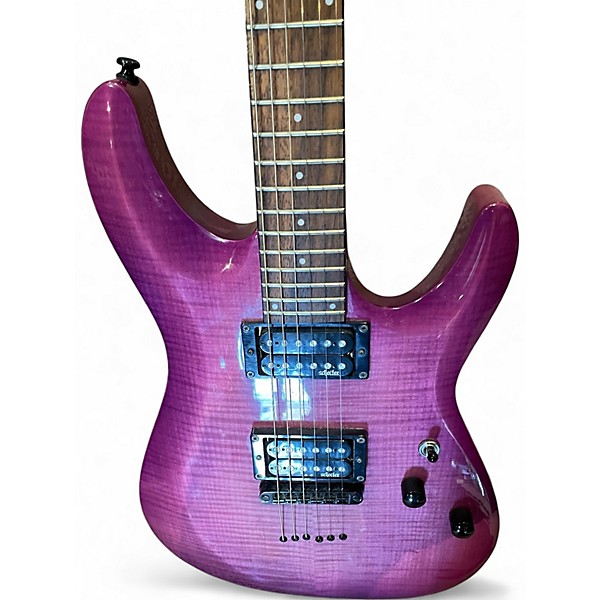 Used Schecter Guitar Research C-6 ELITE MAGENTA Solid Body Electric Guitar