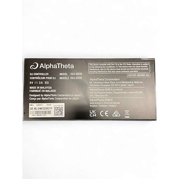 Used AlphaTheta DDJGRV6 DJ Mixer