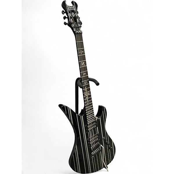 Used Schecter Guitar Research Synyster Gates Signature Standard Black and White Solid Body Electric Guitar