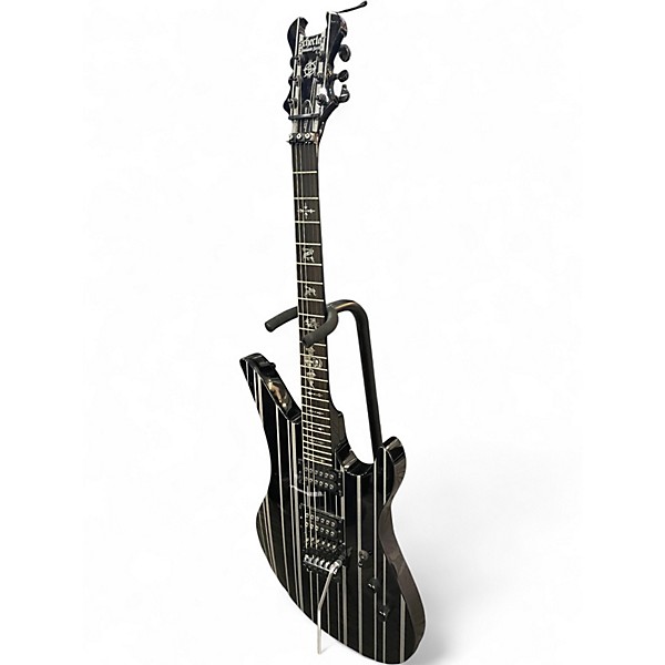 Used Schecter Guitar Research Synyster Gates Signature Standard Black and White Solid Body Electric Guitar