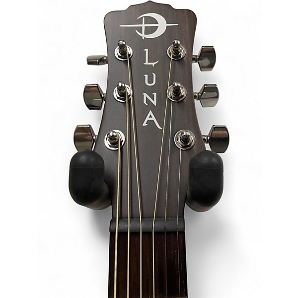 Used Luna Gypsy Tattoo Mahogany Natural Acoustic Electric Guitar