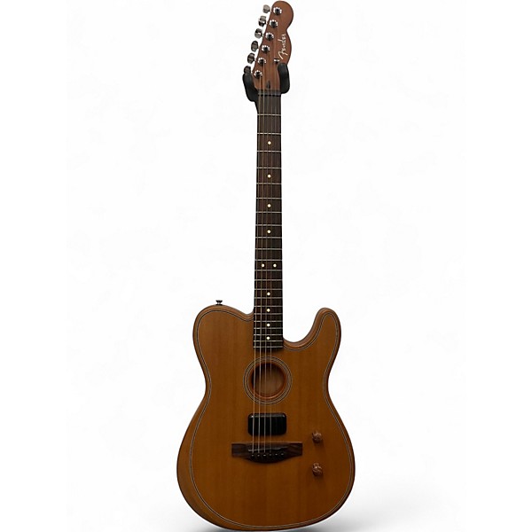 Used Fender Acoustasonic Standard Telecaster Natural Acoustic Electric Guitar