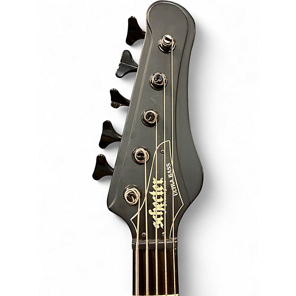 Used Schecter Guitar Research ULTRA BASS 5 Black Electric Bass Guitar