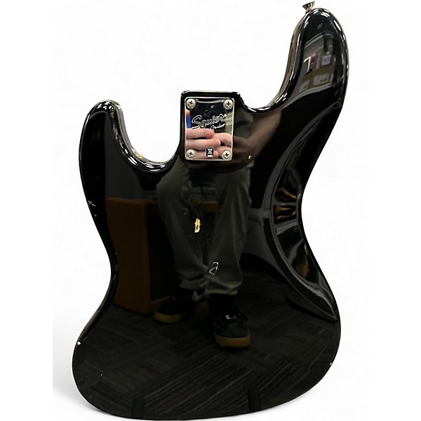 Used Squier Affinity Jazz Bass Black Electric Bass Guitar