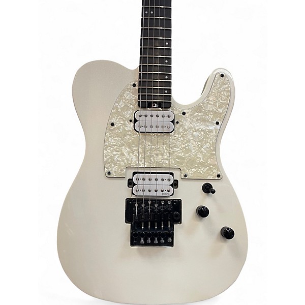Used Schecter Guitar Research Sun Valley Super Shredder PT FR Metallic White Solid Body Electric Guitar