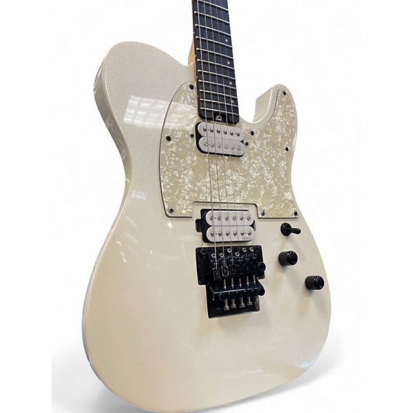 Used Schecter Guitar Research Sun Valley Super Shredder PT FR Metallic White Solid Body Electric Guitar