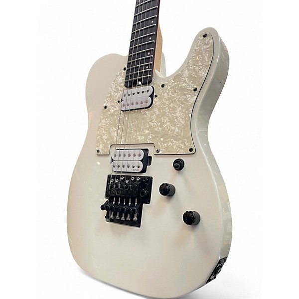 Used Schecter Guitar Research Sun Valley Super Shredder PT FR Metallic White Solid Body Electric Guitar