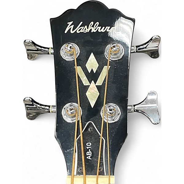 Used Washburn AB10BK Black Acoustic Bass Guitar