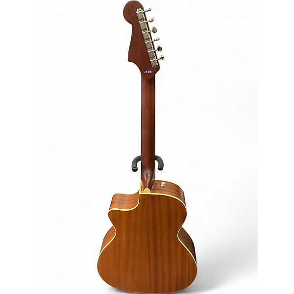 Used Fender Newporter Player Burgundy Acoustic Electric Guitar