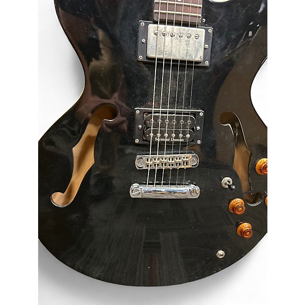 Used Carlo Robelli 335 style Black Hollow Body Electric Guitar