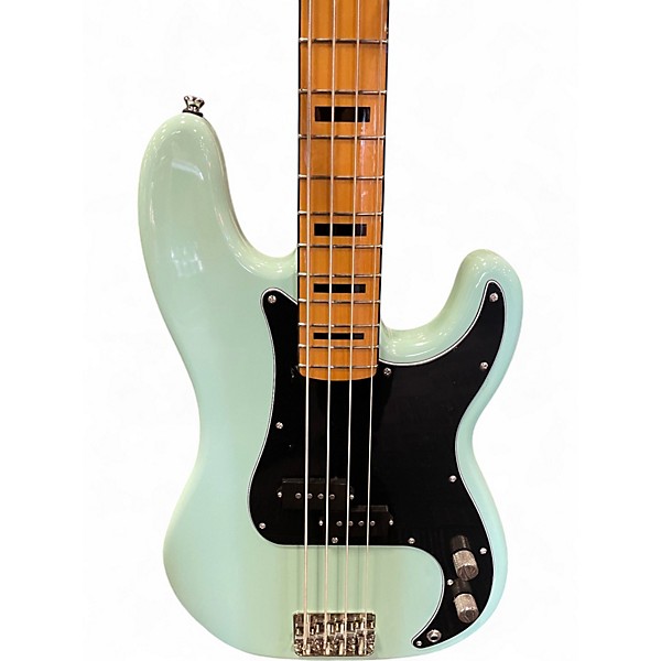 Used Squier Classic Vibe 1970S Precision Bass Surf Green Electric Bass Guitar