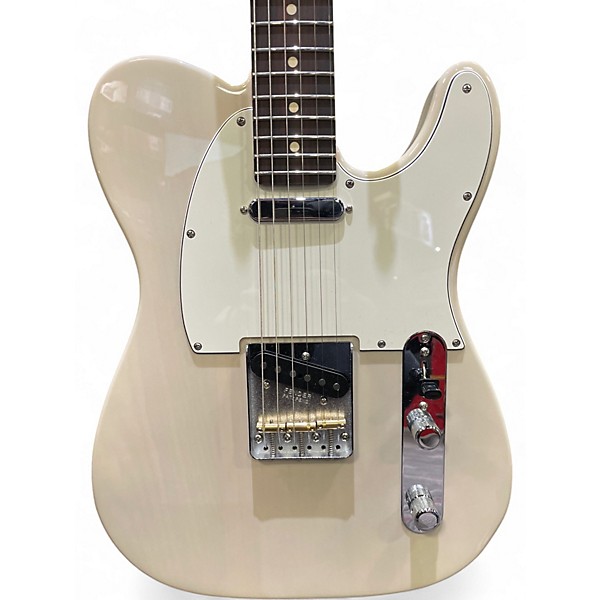 Used 2024 Fender PLAYER II TELECASTER CHAMBERED WHITE BLONDE Hollow Body Electric Guitar