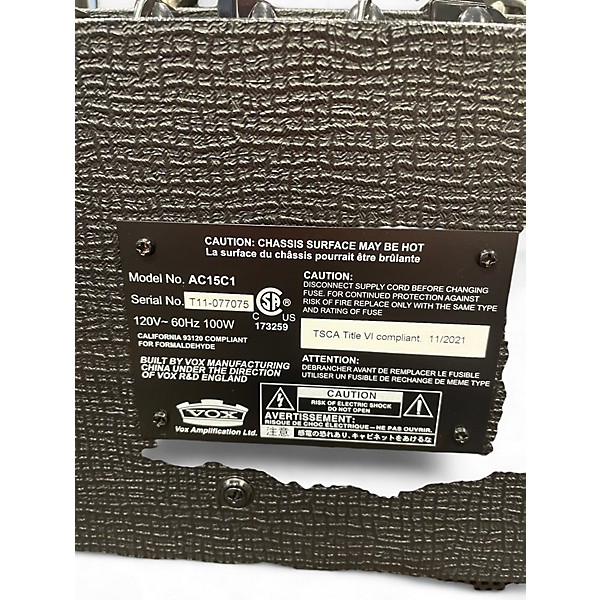 Used VOX AC15C1 15W Tube Guitar Combo Amp