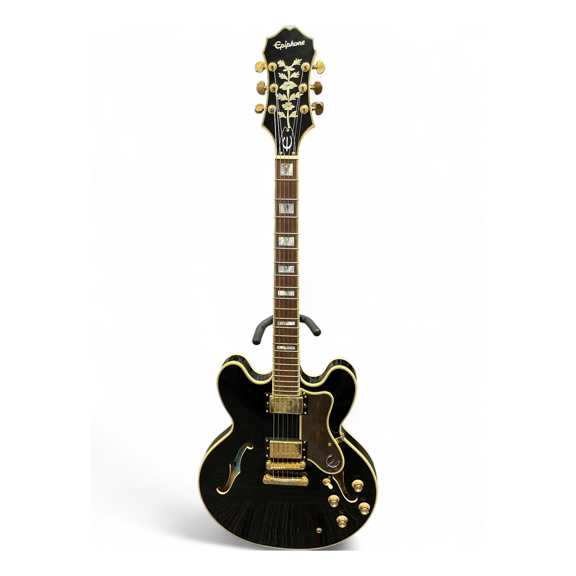 Used Epiphone Sheraton II Pro Black Hollow Body Electric Guitar