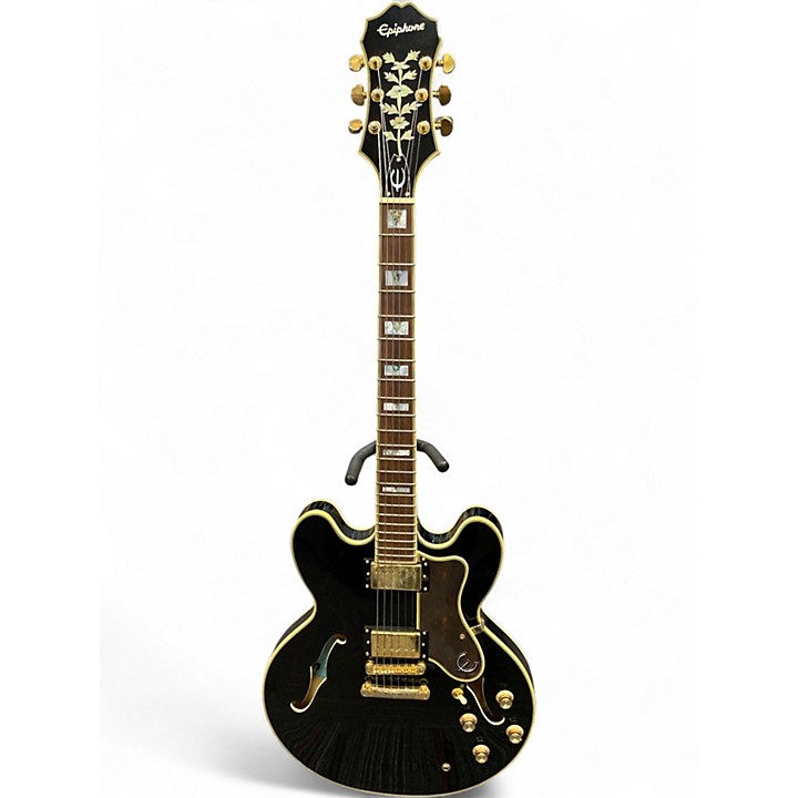 Used Epiphone Sheraton II Pro Black Hollow Body Electric Guitar