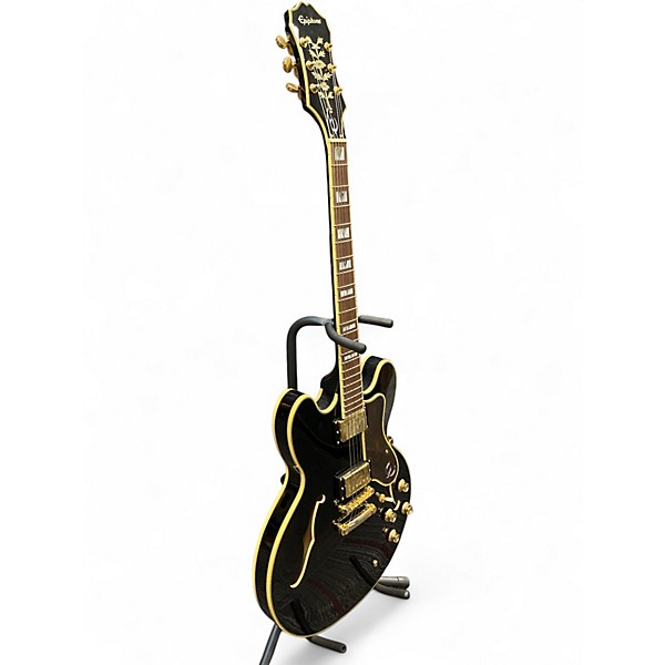 Used Epiphone Sheraton II Pro Black Hollow Body Electric Guitar