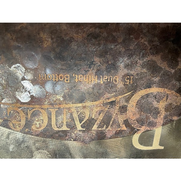 Used MEINL 15in BYZANCE DUAL HI-HAT BOTTOM Cymbal