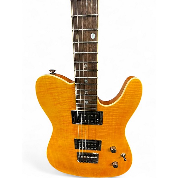 Used Fender Special Edition Custom Telecaster FMT HH Amber Solid Body Electric Guitar