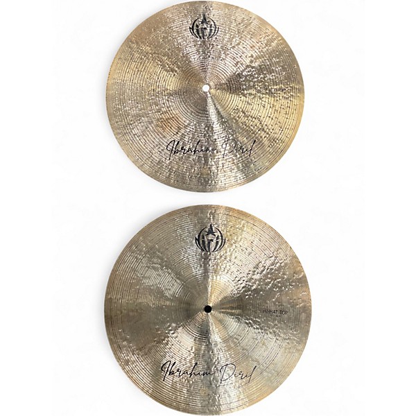 Used Diril 15in Ibrahim Master Design Series Raw Bell Hihat Pair Cymbal