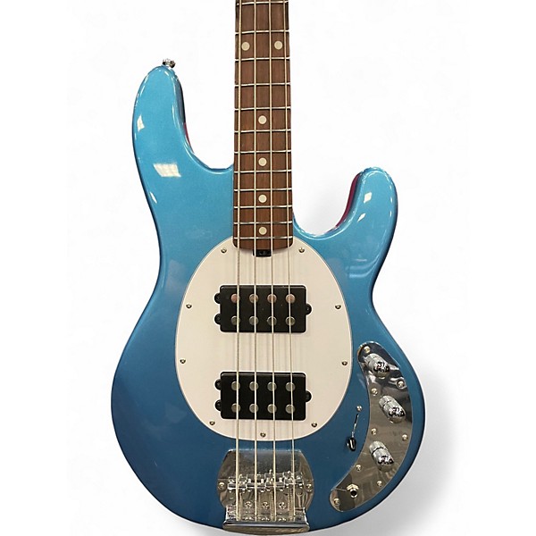 Used Sterling by Music Man StingRay pelham blue sparkle Electric Bass Guitar