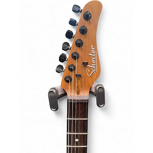 Used Schecter Guitar Research Diamond Series PT Charcoal Burst Solid Body Electric Guitar