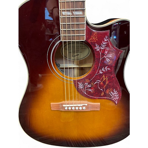 Used 2024 Epiphone HUMMINGBIRD EC STUDIO Tobacco Sunburst Acoustic Guitar
