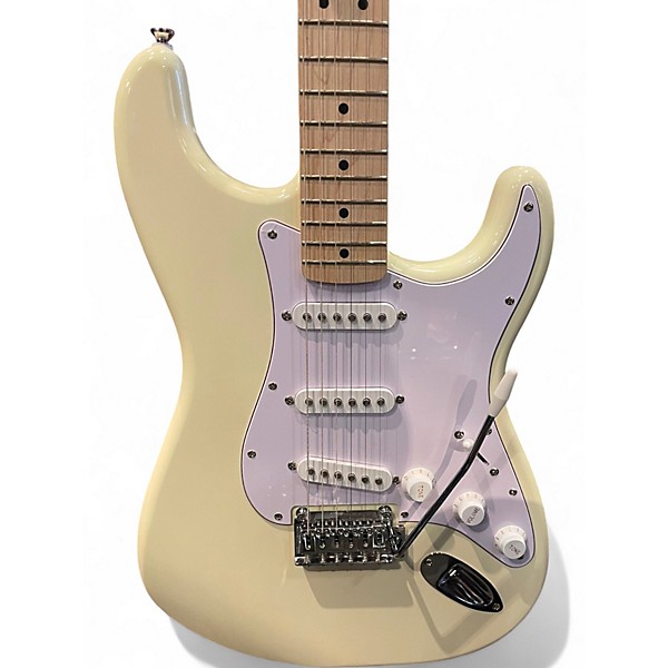 Used Squier Standard Stratocaster Olympic White Solid Body Electric Guitar
