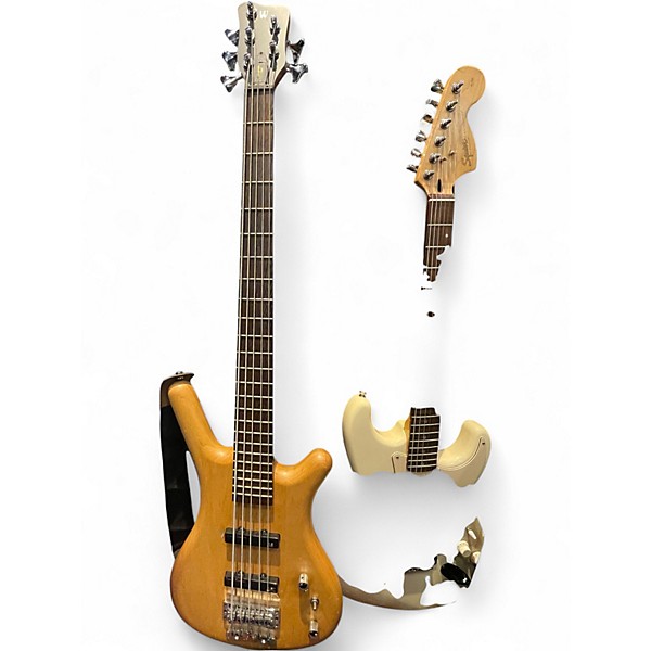 Used Warwick Corvette 5 String Natural Electric Bass Guitar