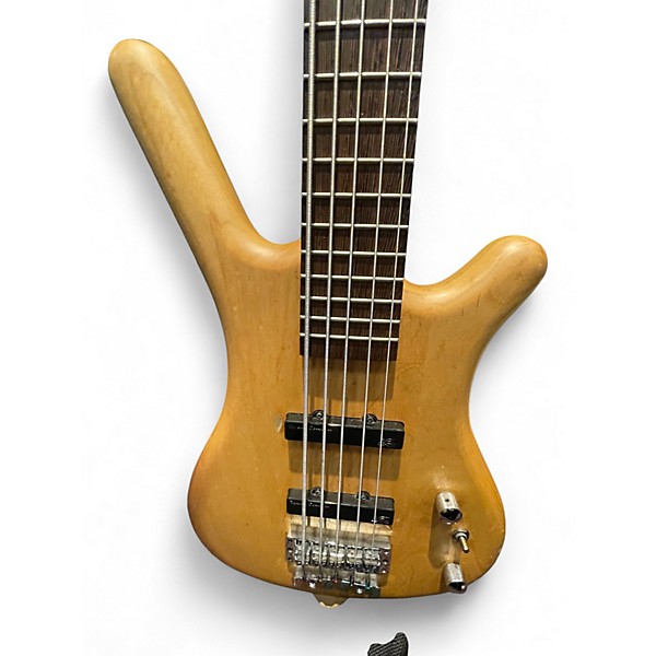 Used Warwick Corvette 5 String Natural Electric Bass Guitar