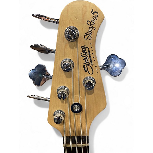 Used Sterling by Music Man Ray5 5 String Purple Electric Bass Guitar