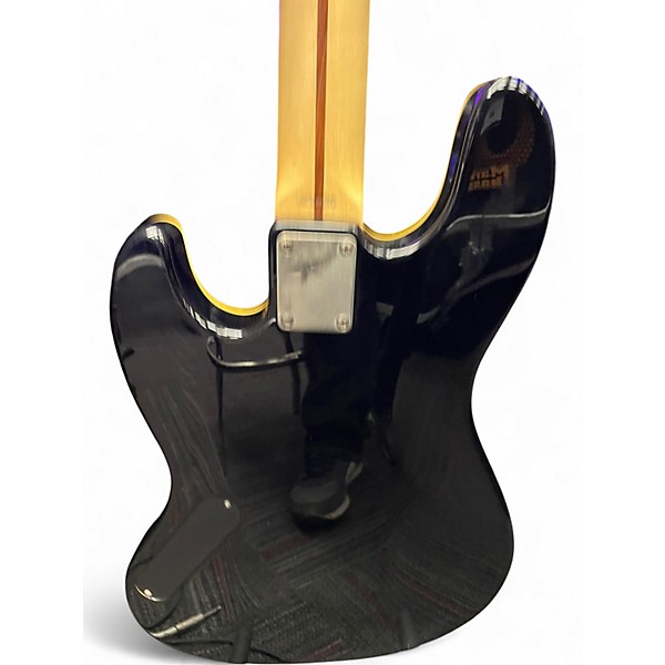 Used 2010s Fender Aerodyne Jazz Bass Black Electric Bass Guitar