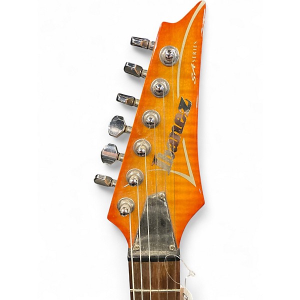 Used 2000s Ibanez SA160FM Honey Burst Solid Body Electric Guitar