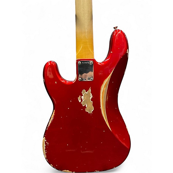 Used 2024 Fender 1963 Heavy Relic Precision Bass Candy Apple Red Electric Bass Guitar