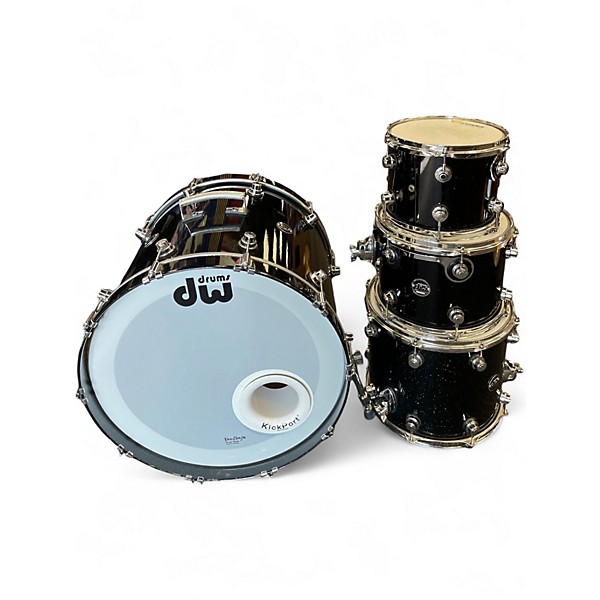 Used DW 4 Piece Performance Series Black Drum Kit