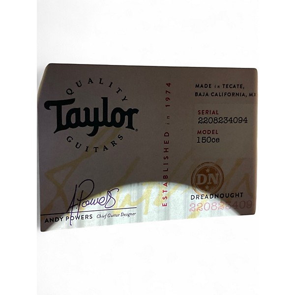 Used Taylor 150ce Natural 12 String Acoustic Electric Guitar