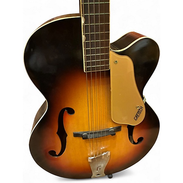 Vintage 1960s Gretsch Guitars 6014 CONSAIR 2 Tone Sunburst Hollow Body Electric Guitar