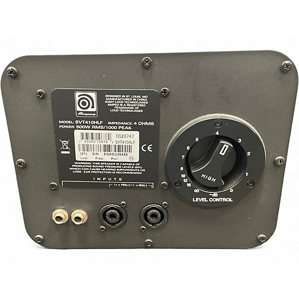 Used Ampeg SVT410HLF 500W 4x10 Bass Cabinet