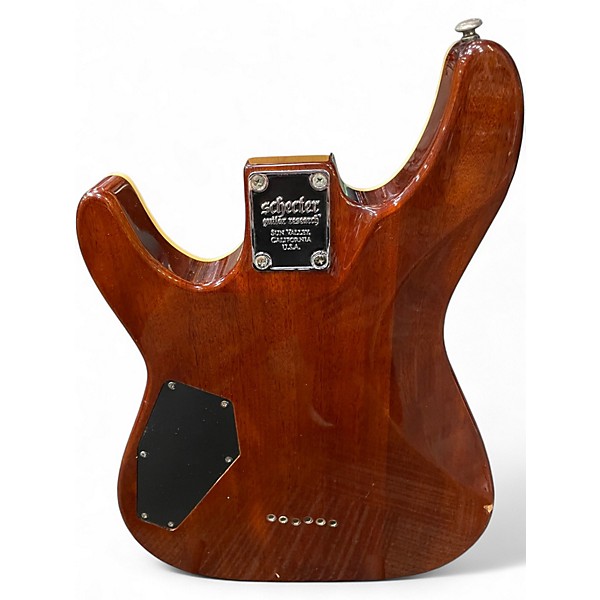 Used Schecter Guitar Research Diamond Series Omen Extreme Vintage Sunburst Quilted Maple Solid Body Electric Guitar