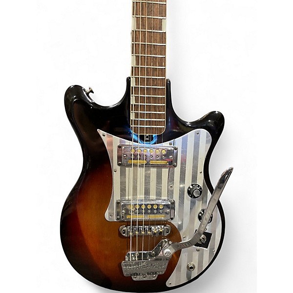 Used Teisco E-120 2 Tone Sunburst Solid Body Electric Guitar