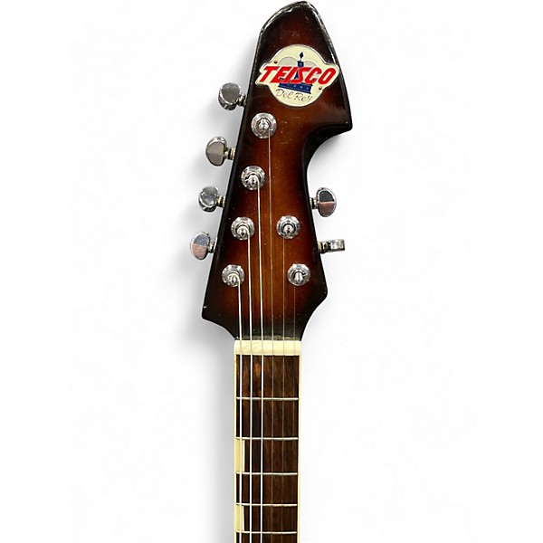 Used Teisco E-220 2 Tone Sunburst Solid Body Electric Guitar