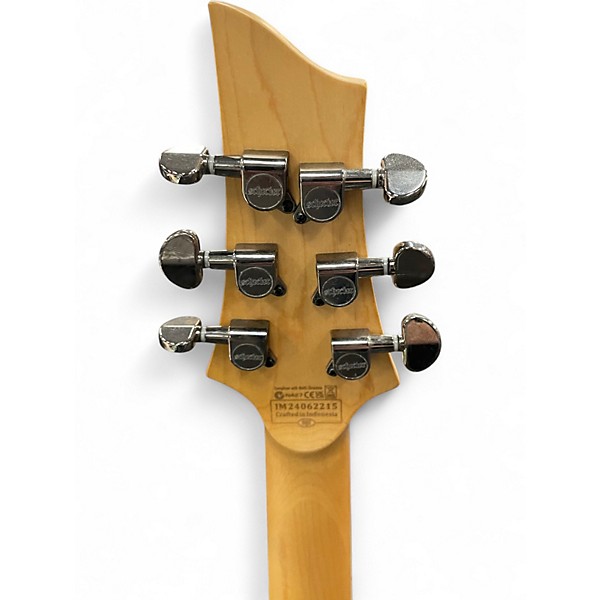 Used 2024 Schecter Guitar Research Omen Extreme 6 Floyd Rose See-Thru Black Solid Body Electric Guitar