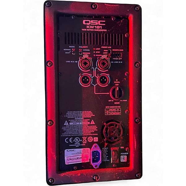 Used QSC KW181 1000W Powered Subwoofer