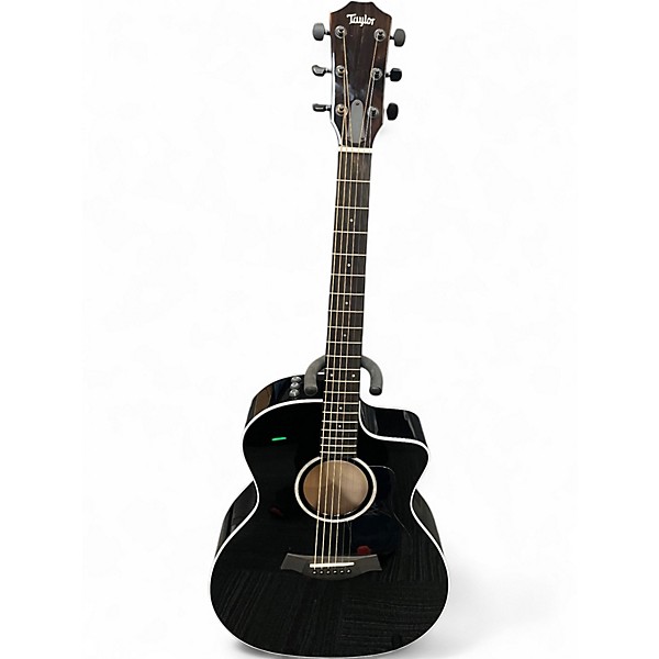 Used Taylor 214CE Deluxe Black Acoustic Electric Guitar
