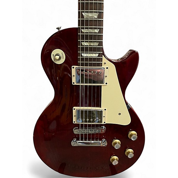 Used 2008 Gibson Les Paul Studio Wine Red Solid Body Electric Guitar